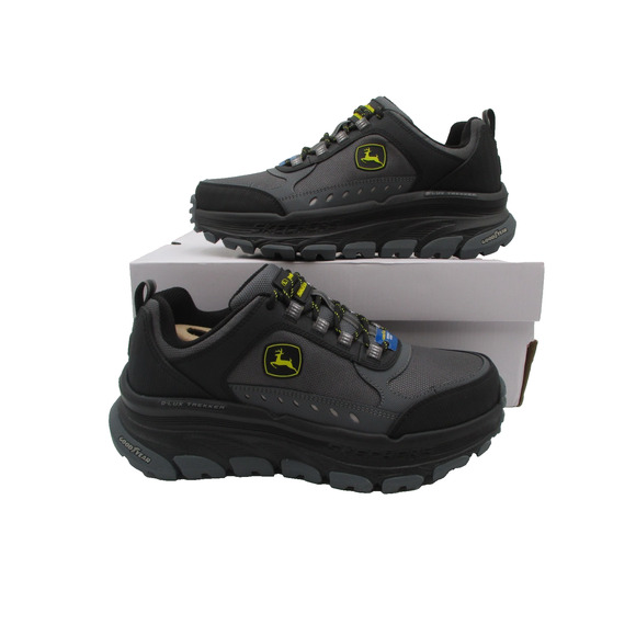 Skechers John Deere D’Lux Trekker Soundguard Men’s Sz 8 4E Gray Black Work Shoes - Picture 1 of 16